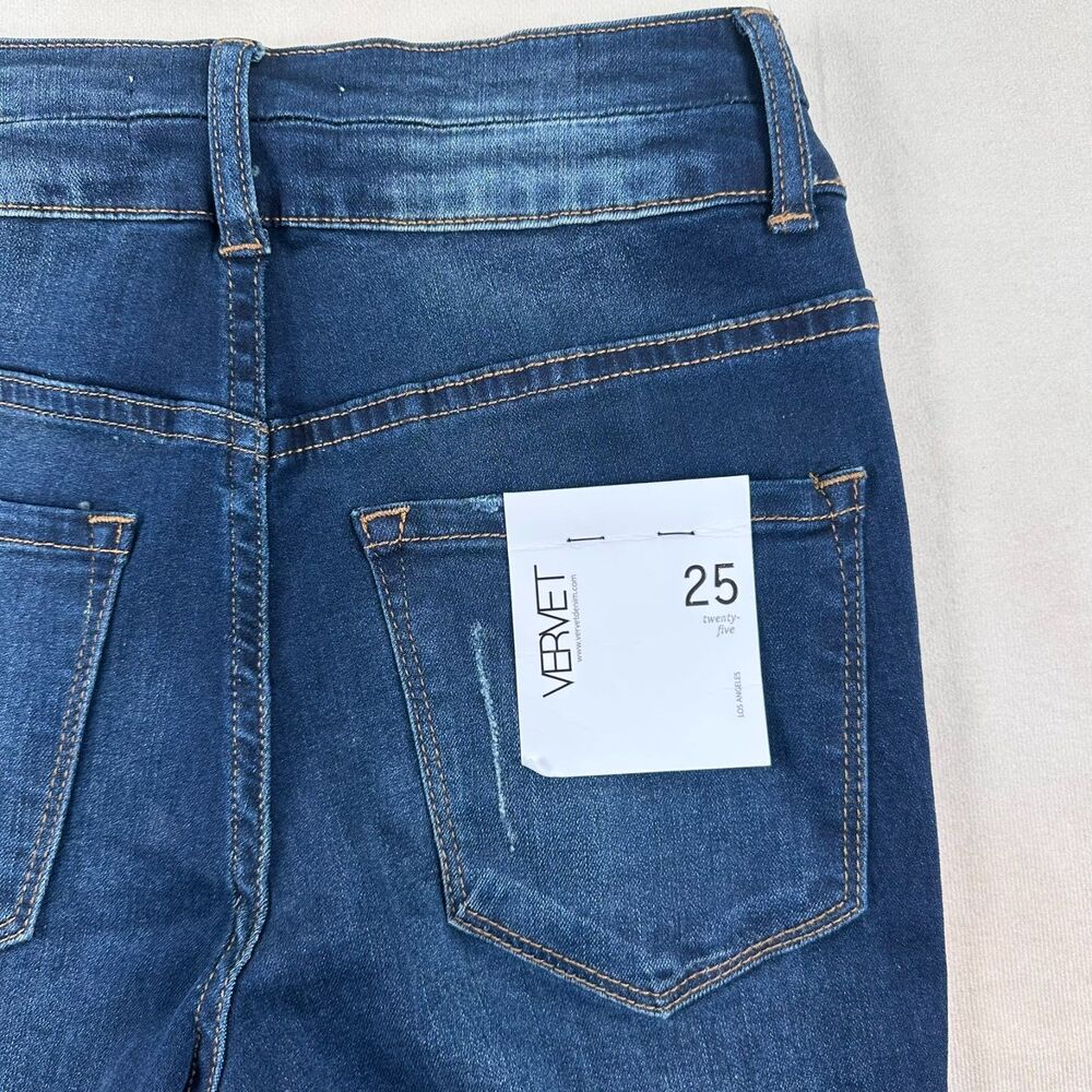 Vervet Women’s Skinny Jeans Size 25 Distressed Stretch Dark Wash VT698 Denim - Picture 9 of 10